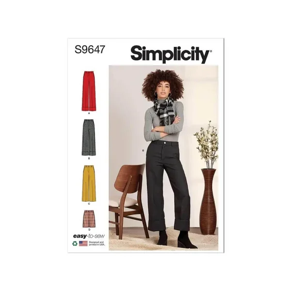Patron Simplicity 9647 - Pantalon et short du 34 au 50 (FR)