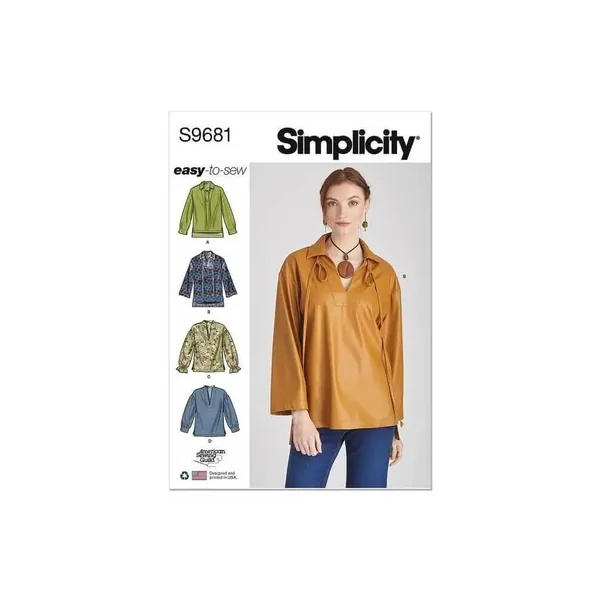 Patron Simplicity 9681 - Top et pull-over du 32 au 54 (FR)