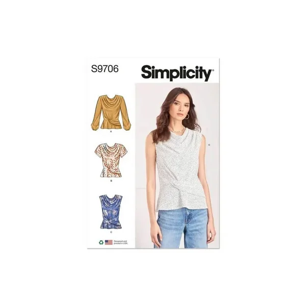 Patron Simplicity 9706 - Haut du 36 au 54 FR