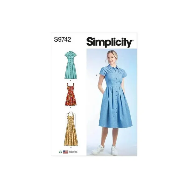 Patron Simplicity 9742 - Robe du 32 au 48 FR