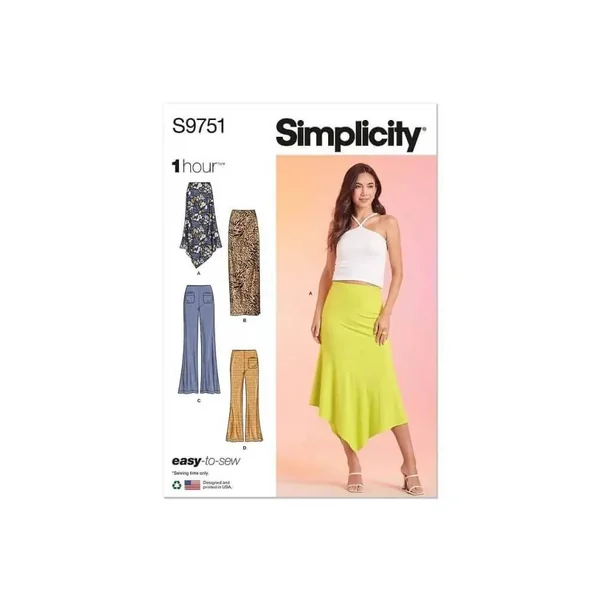 Patron Simplicity 9751 - Jupes et pantalons du 32 au 50 FR