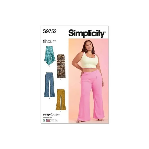 Patron Simplicity 9752 - Jupes et pantalons du 48 au 66 FR