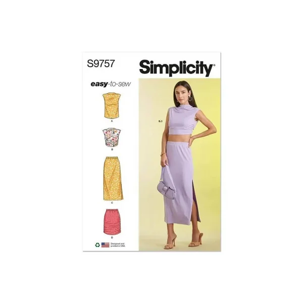 Patron Simplicity 9757 - Haut en tricot du 34 au 52 FR