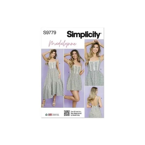 Patron Simplicity 9779 - Robe a corset du 36 au 54 FR