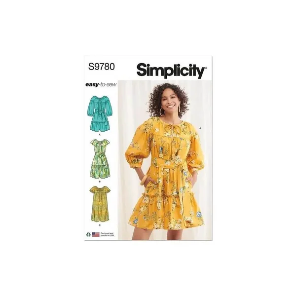 Patron Simplicity 9780 - Robe du 34 au 52 FR