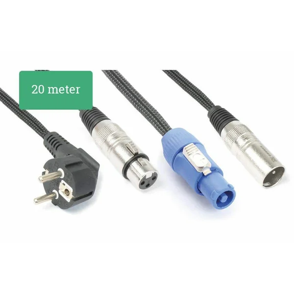 PD Connex AAP20 Câble Combiné pour Enceintes Actives 20 Mètres