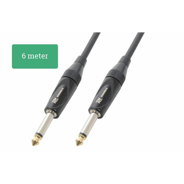 PD Connex CX118-6 Câble Audio Cordon Guitare Jack 6,35 Mâle Mono/Jack 6,35 Mâle Mono - 6m