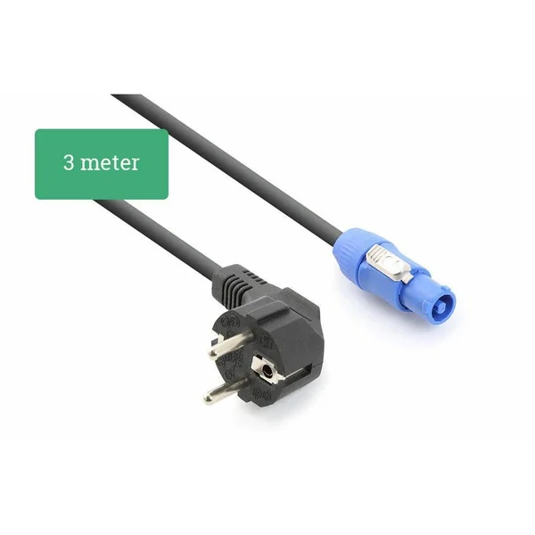 PD Connex Câble Alimentation Cordon Powercon - Schuko - 3m