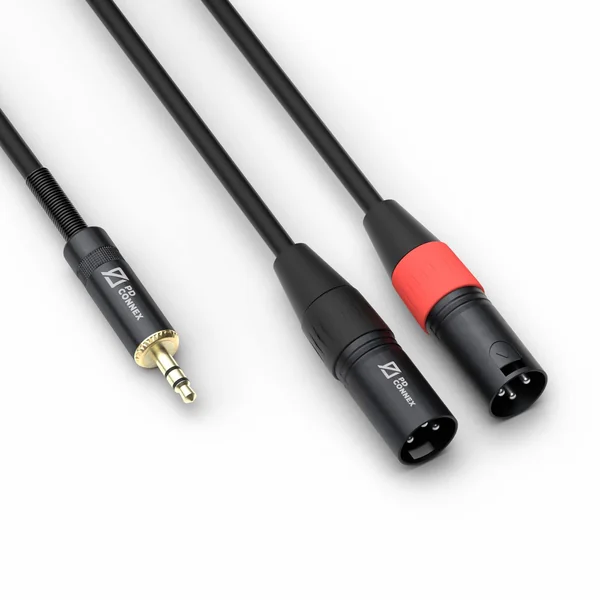 PD Connex Câble Audio 2x XLR Male/Jack 3,5mm - 1,5m