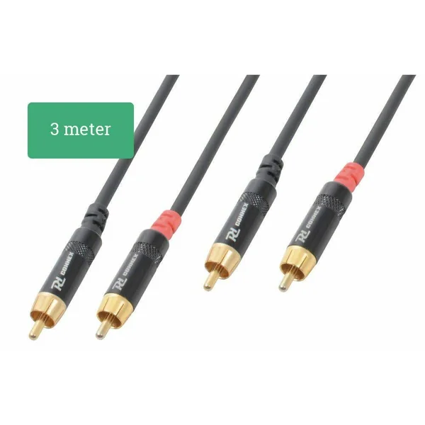 PD Connex Câble Audio Cordon 2x RCA Mâle/2x RCA Mâle - 3m