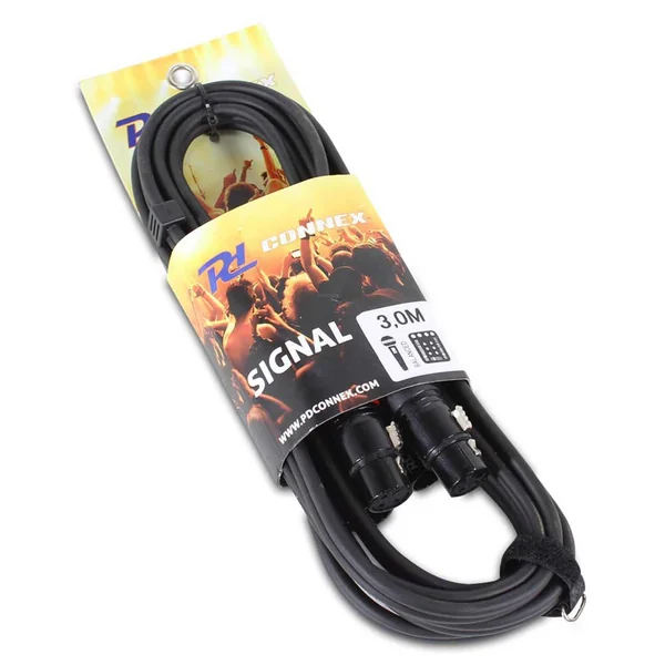 PD Connex Câble Audio Cordon 2x XLR Mâle - 2x XLR Femelle - 3m