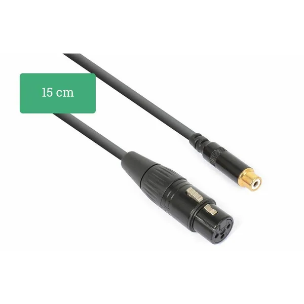 PD Connex Câble Audio Cordon Convertisseur XLR Femelle - RCA Femelle - 0,15m