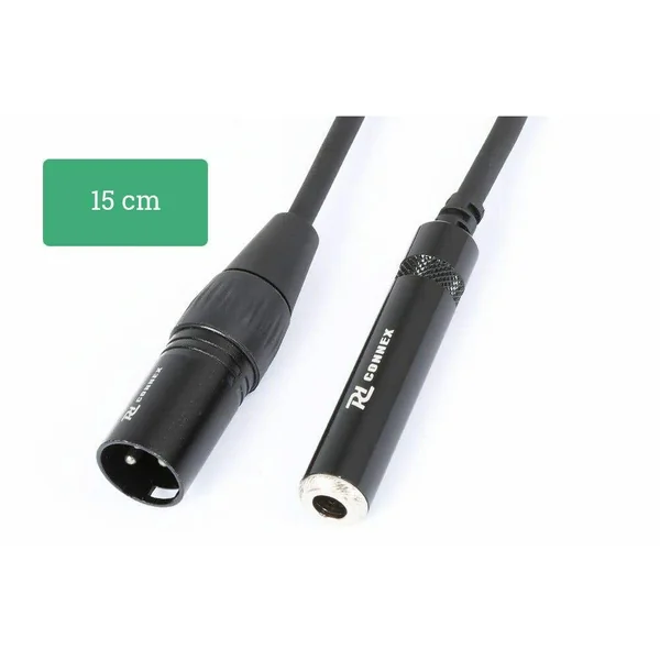 PD Connex Câble Audio Cordon Convertisseur XLR Mâle - 6,3m Jack Femelle - 0,15m