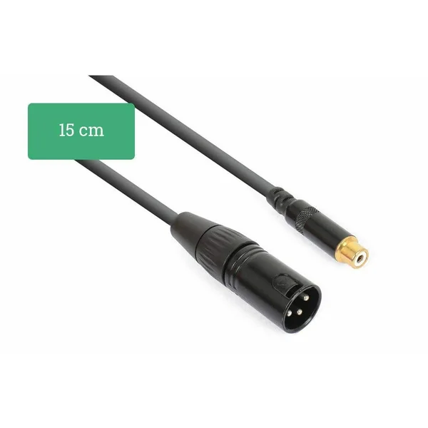 PD Connex Câble Audio Cordon Convertisseur XLR Mâle - RCA Femelle - 0,15m