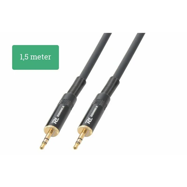 PD Connex Câble Audio Cordon Jack 3,5 Mâle Stéréo/Jack 3,5 Mâle Stéréo - 1,5m - Idéal pour Relier votre Ordinateur Portable, votre TV, Tablette, Smartphone…