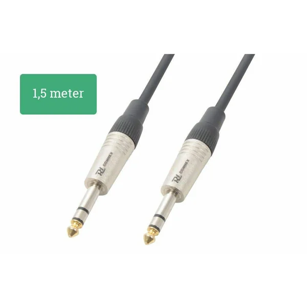 PD Connex Câble Audio Cordon Jack 6,35 Mâle Stéréo/Jack 6,35 Mâle Stéréo - 1,5m