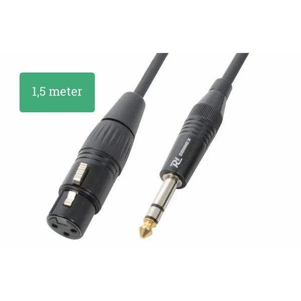 PD Connex Câble Audio Cordon XLR Femelle/Jack 6,35 Stéréo - 1,5m