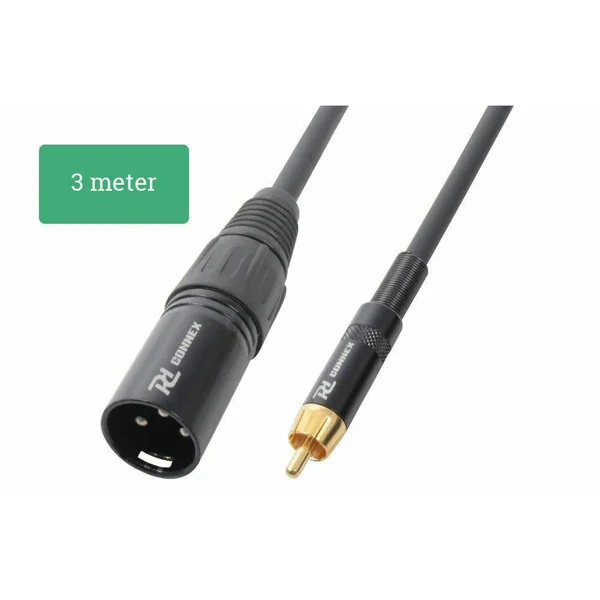 PD Connex Câble Audio Cordon XLR Mâle - RCA Mâle - 3m