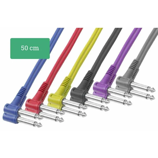 PD Connex Câble Audio Jeu de 6 Cordons Jack, OFC Mono - 0,5m