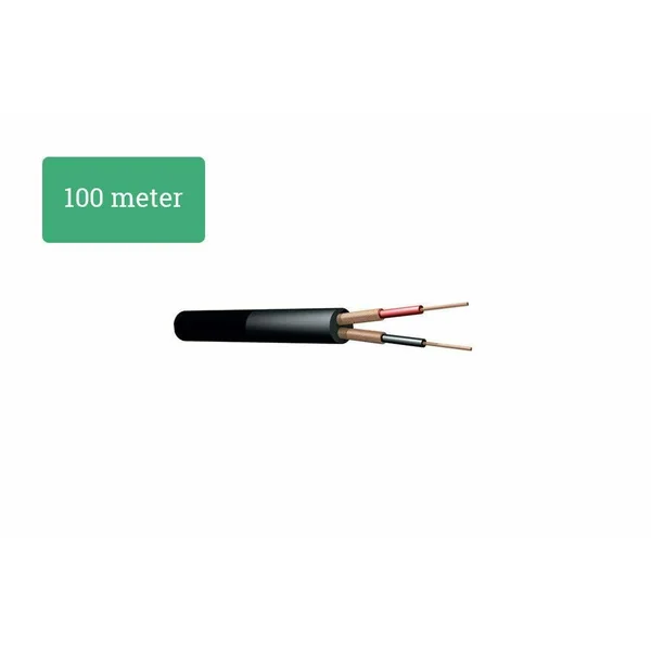 PD Connex Câble Haut-Parleur Câble DMX 6mm 100m Noir 2 Conducteurs - 100m