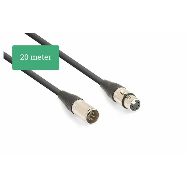 PD Connex DMX Cordon DMX 5-pin XLR Mâle/XLR Femelle - 20m