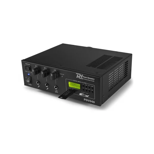 PDV040 Power Dynamics Amplificateur public adress 40w 100V avec lecteur multimédia