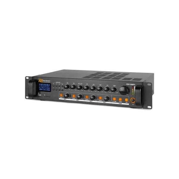 PDV120MP3 Power dynamics ampli 120W public adress avec USB Bluetooth Tuner FM 4 zones