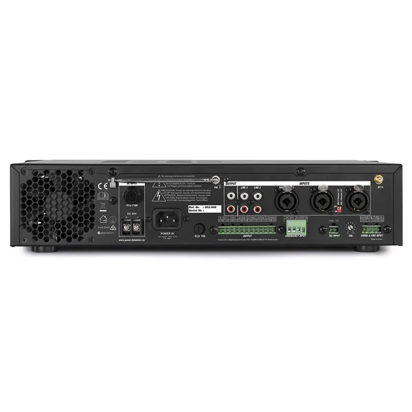 PDV120MP3 Power dynamics ampli 120W public adress avec USB Bluetooth Tuner FM 4 zones