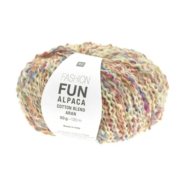 Pelote d'Alpage et de Coton à tricoter Fashion Fun Alpaca Cotton Blend aran - Rico Design