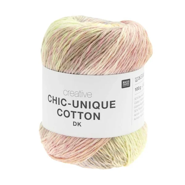 Pelote de coton Creative Chic-Unique Cotton DK 100g de Rico Design : L’alliance parfaite de la créativité et de la légèreté