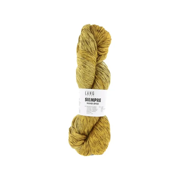 Pelote de coton et cupro (soie végane) à tricoter SIEMPRE - Lang Yarns