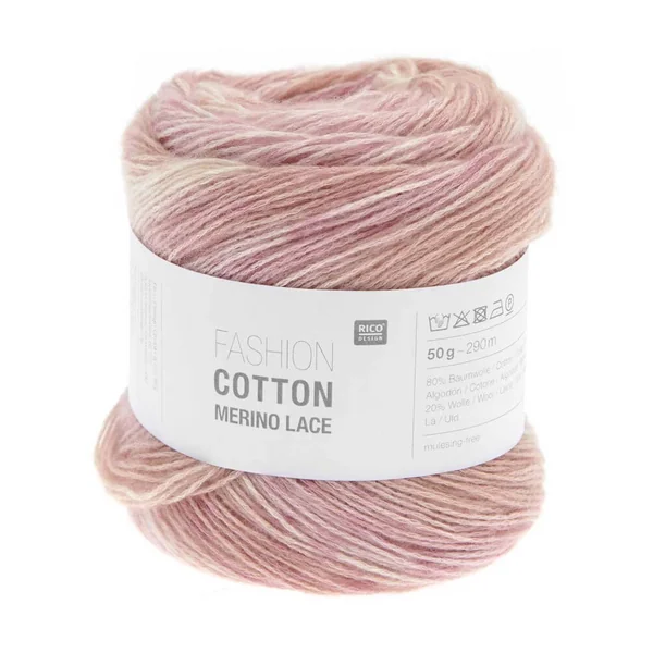 Pelote de Coton et de laine Fashion Cotton Merino Lace - Rico Design