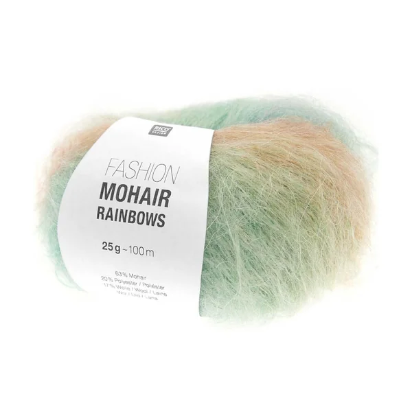 Pelote de laine et mohair FASHION MOHAIR RAINBOWS - 25GR - Rico Design