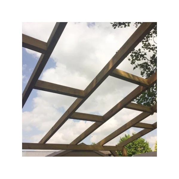 Pergola 300x490 cm adossée Pin autoclave Tonnelle adossée Couverture de toit bois massif