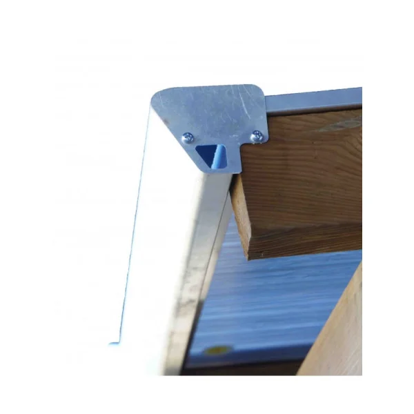 Pergola 300x860 cm adossée Pin autoclave avec toit en polycarbonate Tonnelle adossée Couverture de toit bois massif