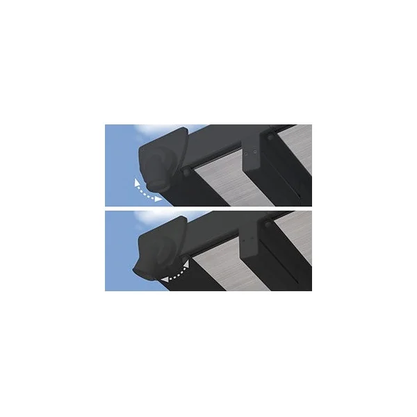 Pergola adossée 8x3m aluminium anthracite Toit de terrasse en polycarbonate