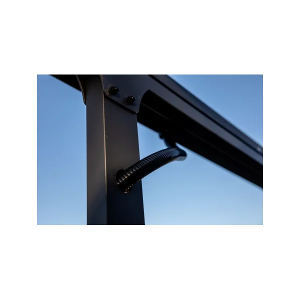 Pergola adossée avec Toit Amovible 12,04m² 4x3m Aluminium Anthracite Toit de Terrasse en Polycarbonate