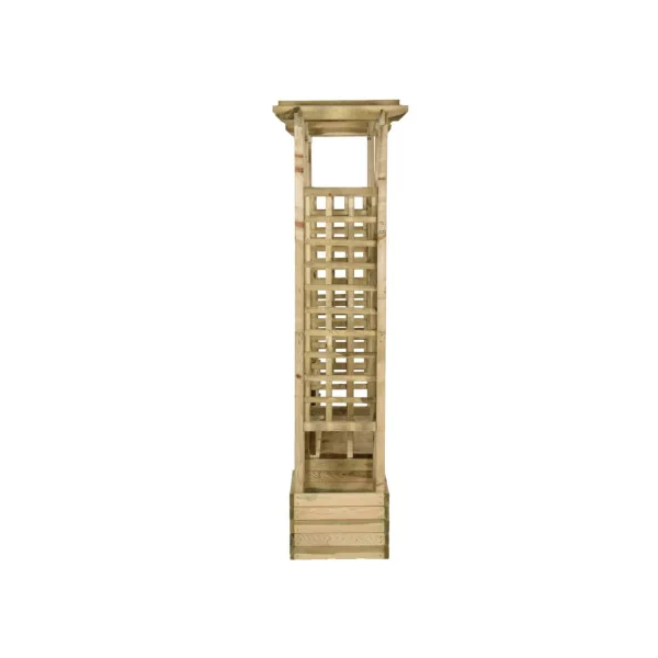 Pergola avec banc et jardinières Pergola de jardin avec support plantes Pergolas avec treillis
