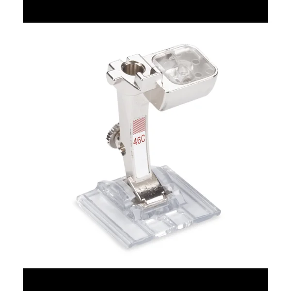 Pied Décoratif pour Nervures avec Semelle Transparente N°46C pour machine électronique - Bernina : Précision et Créativité