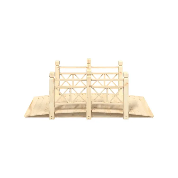 Pont de Jardin avec Barrière en Epicéa Naturel Passerelle de jardin Pont déco Pont de bassin