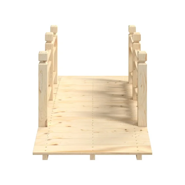 Pont de Jardin avec Barrière en Epicéa Naturel Passerelle de jardin Pont déco Pont de bassin