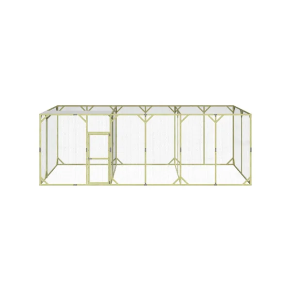 Poulailler enclos parc 6x3x2m + toit enclos poule parc en bois grillagé