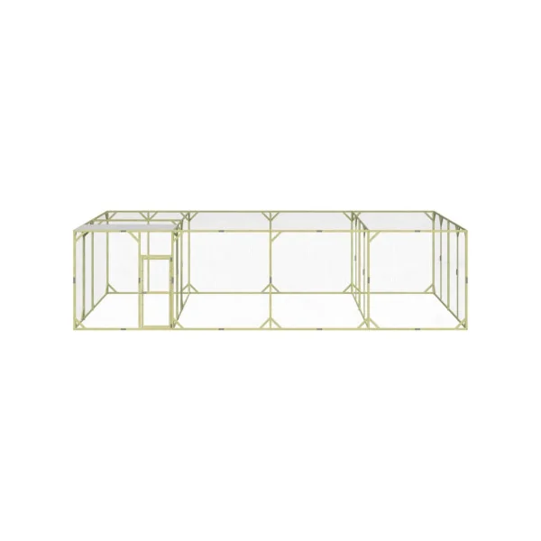 Poulailler enclos parc 8x4x2m + toit enclos poule parc en bois grillagé