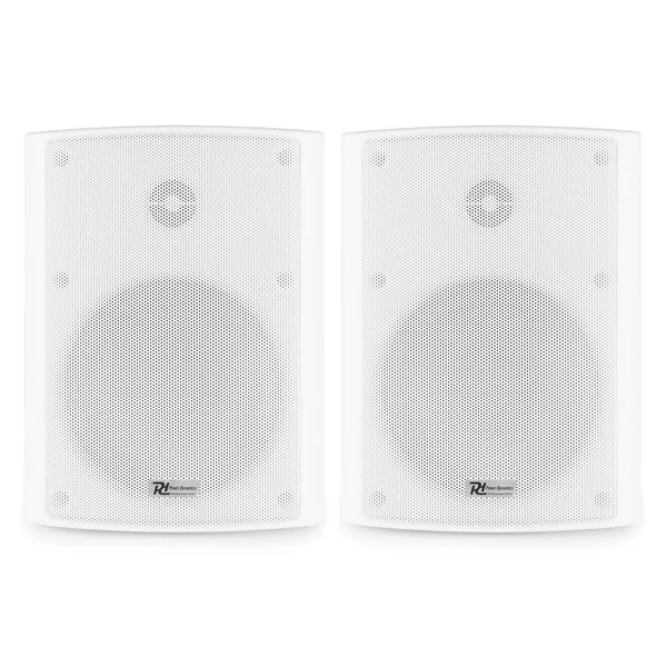 Power Dynamics BC50V - 2 Haut-Parleurs, 120 Watts, 5,25", Étanches, 100V, Public Address - Blanc