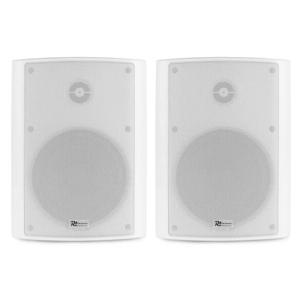 Power Dynamics BC65V - 2 Haut-Parleurs, 150 Watts, 6,5", Étanches, 100V, Public Address - Blanc