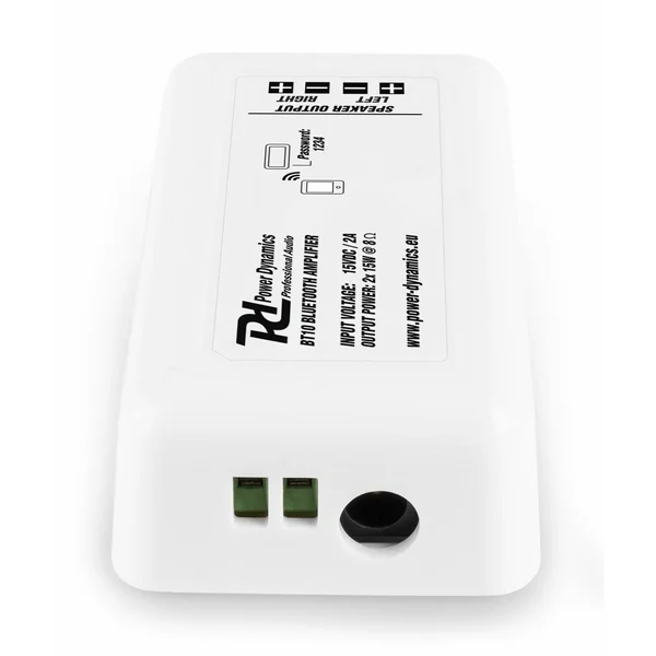 Power Dynamics BT10 - Amplificateur Bluetooth, 2x 15 Watts - Blanc