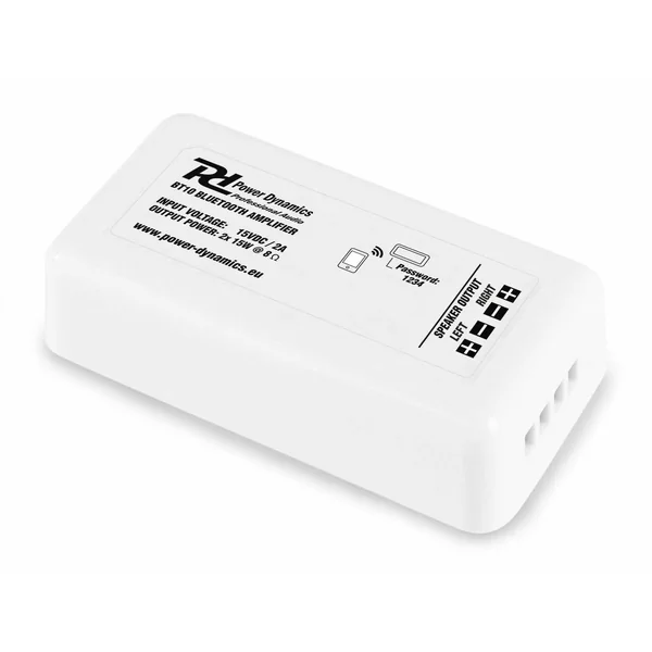 Power Dynamics BT10 - Amplificateur Bluetooth, 2x 15 Watts - Blanc