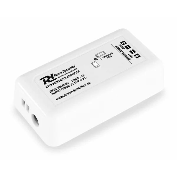Power Dynamics BT10 - Amplificateur Bluetooth, 2x 15 Watts - Blanc