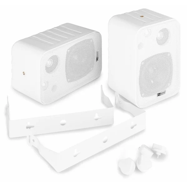 Power Dynamics BV40V - 2 Haut-Parleurs, 10 Watts, 4" Étanches - Blanc