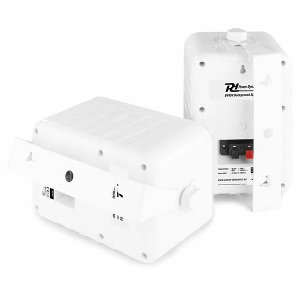 Power Dynamics BV40V - 2 Haut-Parleurs, 10 Watts, 4" Étanches - Blanc